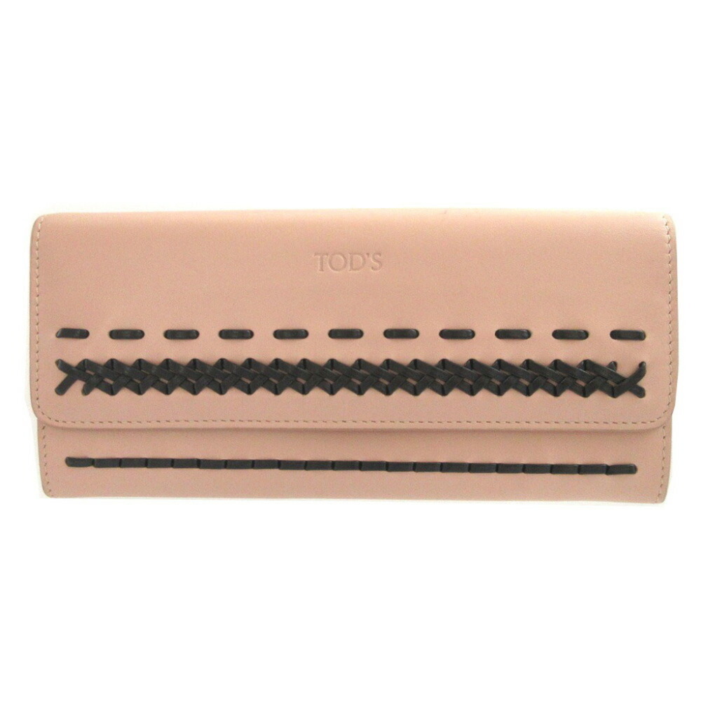 Tod's Leather Pink Bi-fold Long Wallet 0593TOD'S